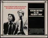 8j0204 ALL THE PRESIDENT'S MEN 1/2sh 1976 Dustin Hoffman & Robert Redford as Woodward & Bernstein!