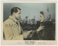 8k0002 AFFAIR TO REMEMBER color 8x10 still 1957 c/u of Cary Grant & Deborah Kerr by New York skyline!