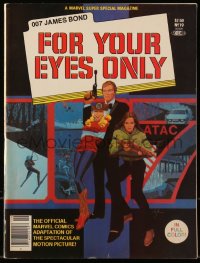 8m0075 FOR YOUR EYES ONLY comic book 1981 James Bond, Marvel Super Special, Howard Chaykin art!