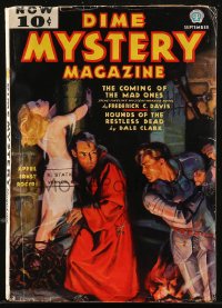 8m0031 DIME MYSTERY MAGAZINE pulp magazine September 1936 Tom Lovell art, Coming of the Mad Ones!