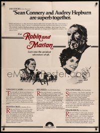 8p0008 ROBIN & MARIAN 30x40 1976 art of Sean Connery & Audrey Hepburn by Drew Struzan!