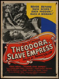 8p0011 THEODORA SLAVE EMPRESS 30x40 1954 Georges Marchal & pretty Gianna Maria Canale!