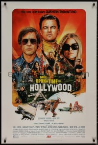8p1086 ONCE UPON A TIME IN HOLLYWOOD advance DS 1sh 2019 Tarantino, Steve Chorney art, with rating!