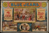 8p0114 BLUE JEANS 29x43 stage poster 1890 Joseph Arthur, cool stage play scene montage!