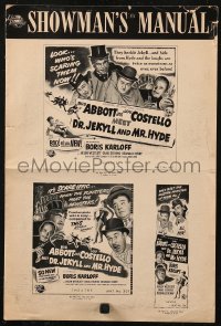 8r0510 ABBOTT & COSTELLO MEET DR. JEKYLL & MR. HYDE pressbook 1953 Bud & Lou, Boris Karloff!
