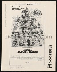 8r0518 ANIMAL HOUSE pressbook 1978 John Belushi, John Landis fraternity classic, Meyerowitz art!