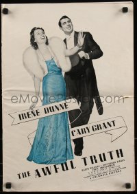 8r0519 AWFUL TRUTH pressbook 1937 Cary Grant & pretty Irene Dunne, directed by Leo McCarey, rare!