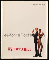 8r0066 VIEW TO A KILL presskit 1985 Roger Moore as James Bond, does NOT include any stills!