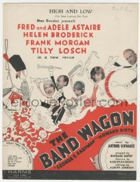 8r0075 BAND WAGON stage play sheet music 1931 Fred Astaire, John Held Jr art, High and Low!