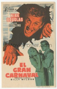 8r0794 ACE IN THE HOLE Spanish herald 1954 Billy Wilder classic, MCP art of Kirk Douglas & Sterling!