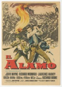 8r0801 ALAMO Spanish herald 1960 John Wayne & Richard Widmark, Texas War of Independence, MCP art!