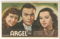 8r0802 ALGIERS Spanish herald 1943 Charles Boyer between sexy Hedy Lamarr & Sigrid Gurie!