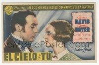8r0805 ALL THIS & HEAVEN TOO Spanish herald 1946 close up of Bette Davis & Charles Boyer!