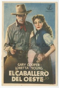 8r0806 ALONG CAME JONES Spanish herald 1947 cool different image of Gary Cooper & Loretta Young!
