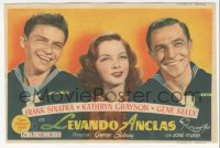 8r0809 ANCHORS AWEIGH Spanish herald 1948 sailors Frank Sinatra & Gene Kelly with Kathryn Grayson!