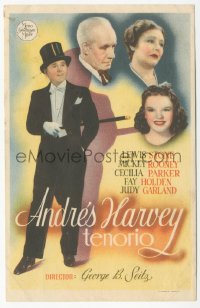 8r0810 ANDY HARDY MEETS DEBUTANTE Spanish herald 1944 Mickey Rooney, Judy Garland, Stone, rare!