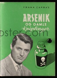 8r0235 ARSENIC & OLD LACE Danish program 1948 Cary Grant, Priscilla Lane, Frank Capra, different!