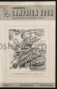8r0487 ABBOTT & COSTELLO GO TO MARS English pressbook 1953 astronauts Bud & Lou in outer space!