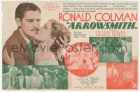 8r0329 ARROWSMITH herald 1931 great images of Ronald Colman & Helen Hayes, John Ford, ultra rare!
