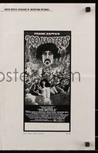 8r0506 200 MOTELS pressbook 1971 directed by Frank Zappa, rock 'n' roll, wild artwork!