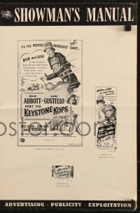 8r0512 ABBOTT & COSTELLO MEET THE KEYSTONE KOPS pressbook 1955 Bud & Lou in the movies' maddest days!