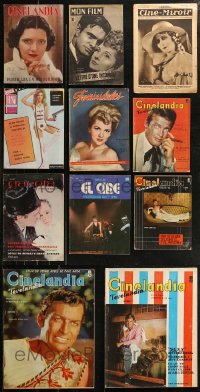 8s0461 LOT OF 11 NON-U.S. MOVIE MAGAZINES 1930s-1970s filled with great images & articles!