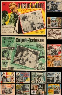 8s0040 LOT OF 25 MEXICAN LOBBY CARDS 1940s-1970s great scenes from a variety of different movies!