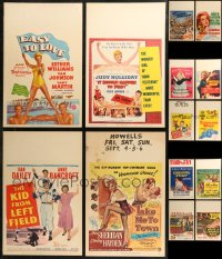 8s0043 LOT OF 14 WINDOW CARDS 1950s great images from a variety of different movies!