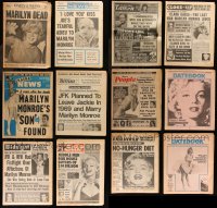 8s0021 LOT OF 12 MAGAZINES AND NEWSPAPER SECTIONS WITH MARILYN MONROE COVERS 1960s-1980s cool!