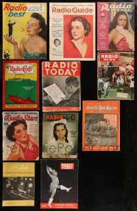 8s0460 LOT OF 11 RADIO MAGAZINES 1930s-1940s filled with great images & articles!