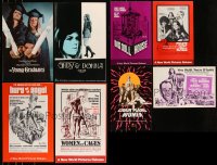 8s0053 LOT OF 8 UNCUT SEXPLOITATION PRESSBOOKS 1970s advertising for several sexy movies!