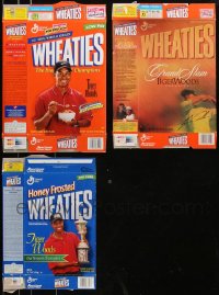 8s0033 LOT OF 3 TIGER WOODS WHEATIES CEREAL BOXES 1999-2002 great images of the golf champion!