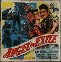 8t0030 ANGEL IN EXILE 6sh 1948 John Carroll, Adele Mara, bullets couldn't stop him, cool art, rare!