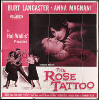 8t0062 ROSE TATTOO 6sh 1955 Burt Lancaster, Anna Magnani, written by Tennessee Williams, ultra rare!