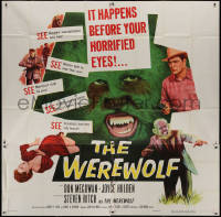 8t0075 WEREWOLF 6sh 1956 great wolf-man horror images, it happens before your horrified eyes, rare!