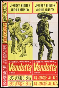 8t0027 MURIETA 2-sided English 41x61 1965 Jeffrey Hunter as Joaquin Murieta, Vendetta!