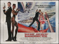 8t0643 VIEW TO A KILL French 8p 1985 art of Roger Moore as James Bond 007 by Daniel Goozee!