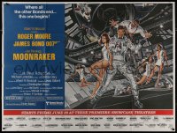 8t0002 MOONRAKER subway poster 1979 art of Roger Moore as James Bond & sexy space babes by Goozee!