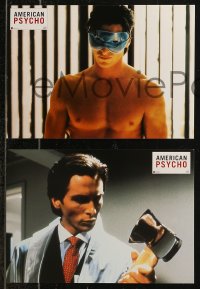 8w0074 AMERICAN PSYCHO 8 French LCs 2000 different images of psychotic yuppie killer Christian Bale!