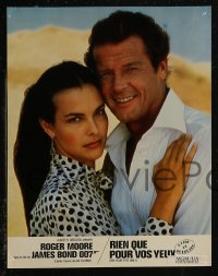 8w0060 FOR YOUR EYES ONLY 18 French LCs 1981 Roger Moore as James Bond, some different images!