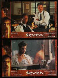 8w0067 SEVEN 12 French LCs 1995 David Fincher, Morgan Freeman, Brad Pitt!