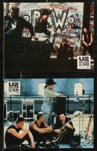 8w0069 U2 RATTLE & HUM 12 French LCs 1988 Irish rockers Bono, The Edge, Larry Mullen Jr!