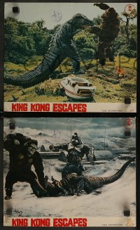 8w0033 KING KONG ESCAPES 6 Japanese LCs 1968 Kingukongu no Gyakushu, Toho, monster battle images!