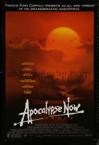 8y0843 APOCALYPSE NOW 1sh R2001 Francis Ford Coppola, image of choppers over river!