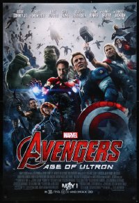 8y0848 AVENGERS: AGE OF ULTRON advance DS 1sh 2015 Marvel Comics, Scarlett Johansson, Assemble!