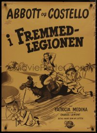 8y0401 ABBOTT & COSTELLO IN THE FOREIGN LEGION Danish 1951 Bud & Lou as Legionnaires!