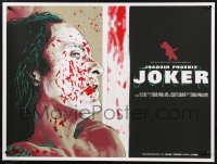 8y0072 JOKER signed #25/75 18x24 art print 2019 by Joshua Budich, close-up image of Joaquin Phoenix!