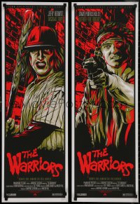 8y0001 WARRIORS #129/200 group of 3 12x36 art prints 2009 Mondo, Ken Taylor art, Alamo Drafthouse!