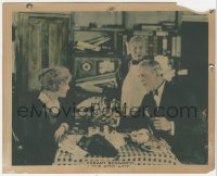 8z0021 HIS OWN LAW 8x10 LC 1920 Hobart Bosworth angry with Jean Calhoun during a meal, rare!