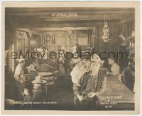 8z0026 SELFISH YATES 8x10 LC 1918 great image of gambling saloon owner William S. Hart by bar!